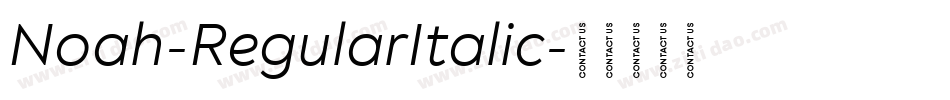 Noah-RegularItalic字体转换