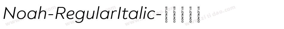Noah-RegularItalic字体转换