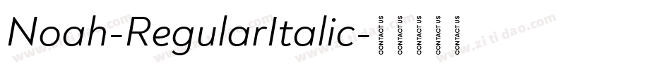 Noah-RegularItalic字体转换