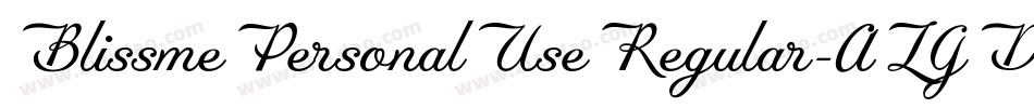 BlissmePersonalUseRegular-ALGDx字体转换
