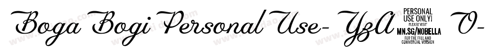 BogaBogiPersonalUse-YzA0O字体转换
