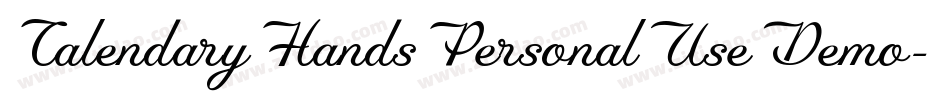 CalendaryHandsPersonalUseDemo-8zaZ字体转换