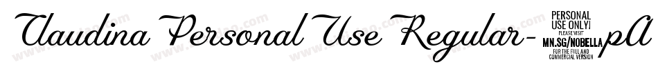 ClaudinaPersonalUseRegular-4pA4字体转换