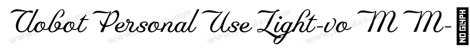 ClobotPersonalUseLight-voMM字体转换