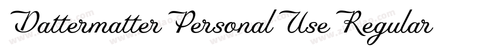 DattermatterPersonalUseRegular-XPla字体转换
