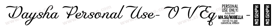 DayshaPersonalUse-OVEq6字体转换