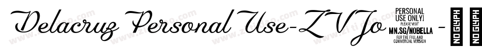DelacruzPersonalUse-ZVJo3字体转换