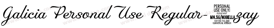 GaliciaPersonalUseRegular-3zayp字体转换