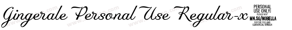 GingeralePersonalUseRegular-x3L5O字体转换