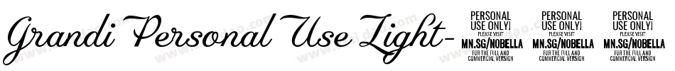 GrandiPersonalUseLight-4164字体转换 GrandiPersonalUseLight-4164字体转换