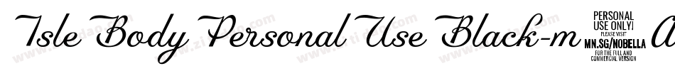 IsleBodyPersonalUseBlack-m6A9字体转换 IsleBodyPersonalUseBlack-m6A9字体转换