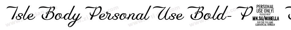 IsleBodyPersonalUseBold-P6BB字体转换