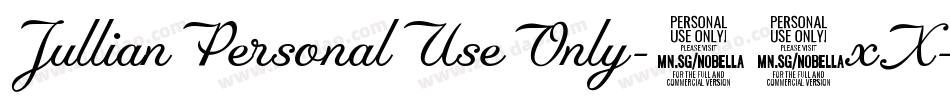 JullianPersonalUseOnly-09xX字体转换