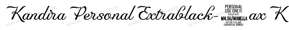 KandiraPersonalExtrablack-9axK字体转换