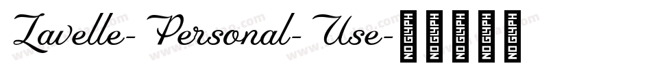 Lavelle-Personal-Use字体转换