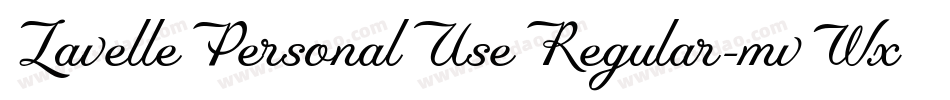 LavellePersonalUseRegular-mvWx字体转换