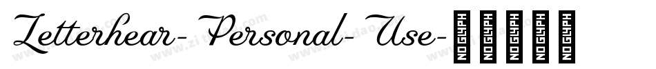Letterhear-Personal-Use字体转换