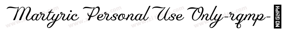 MartyricPersonalUseOnly-rqmp字体转换