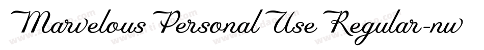 MarvelousPersonalUseRegular-nw01字体转换 MarvelousPersonalUseRegular-nw01字体转换