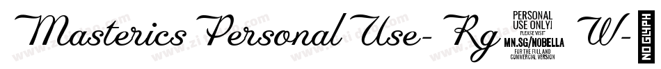MastericsPersonalUse-Rg4W字体转换