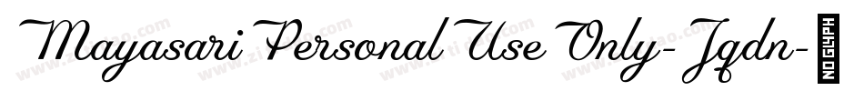 MayasariPersonalUseOnly-Jqdn字体转换
