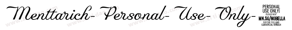 Menttarich-Personal-Use-Only-2字体转换