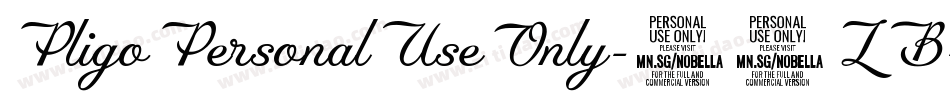 PligoPersonalUseOnly-41LB字体转换
