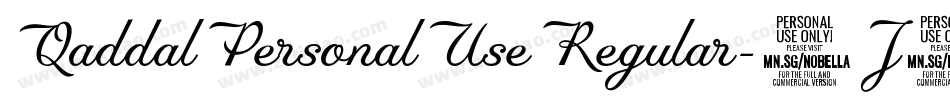QaddalPersonalUseRegular-4J34字体转换