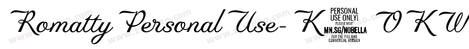 RomattyPersonalUse-K7OKW字体转换