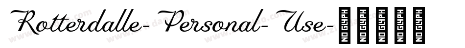 Rotterdalle-Personal-Use字体转换