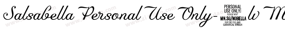 SalsabellaPersonalUseOnly-6lvM字体转换
