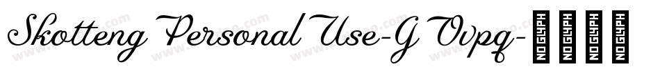 SkottengPersonalUse-GOvpq字体转换