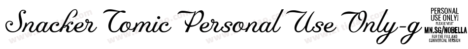 SnackerComicPersonalUseOnly-g3Z5字体转换