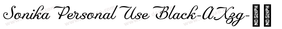SonikaPersonalUseBlack-AXzg字体转换