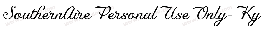 SouthernAirePersonalUseOnly-Ky9A字体转换