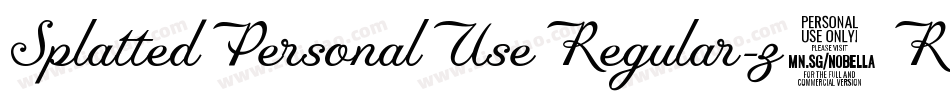 SplattedPersonalUseRegular-z8R8D字体转换