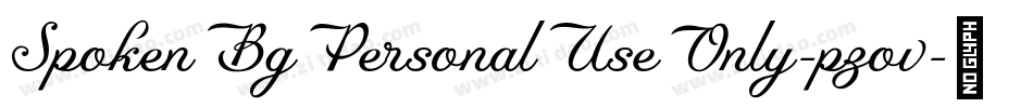 SpokenBgPersonalUseOnly-pzov字体转换