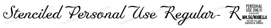 StenciledPersonalUseRegular-R2GA字体转换