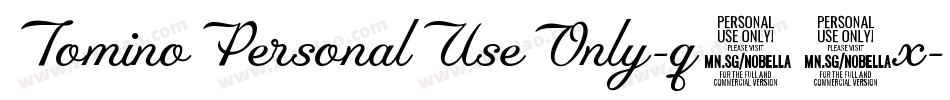 TominoPersonalUseOnly-q53x字体转换