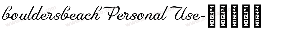 bouldersbeachPersonalUse字体转换