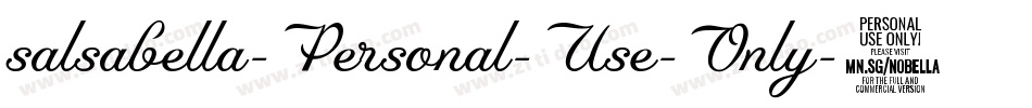 salsabella-Personal-Use-Only-2字体转换
