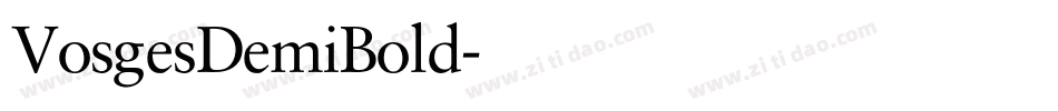 VosgesDemiBold字体转换