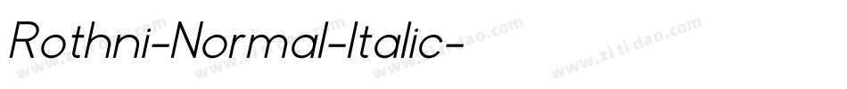 Rothni-Normal-Italic字体转换