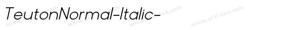 TeutonNormal-Italic字体转换