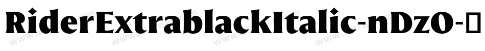 RiderExtrablackItalic-nDzO字体转换
