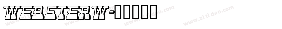 WEBSTERW字体转换