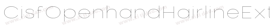 CisfOpenhandHairlineExtendedOblique-BnGd字体转换