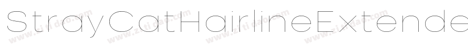 StrayCatHairlineExtendedOblique-v7qM字体转换