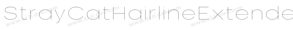 StrayCatHairlineExtendedOblique-v7qM字体转换