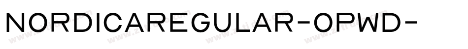 Nordicaregular-oPwd字体转换
